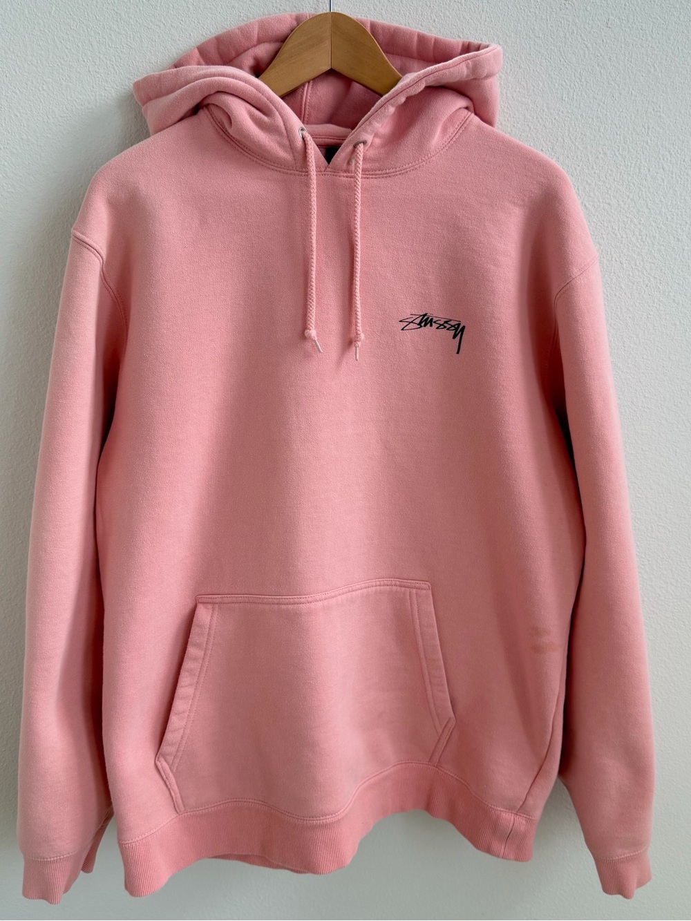 Stussy Pink Logo Pullover Hoodie Unisex